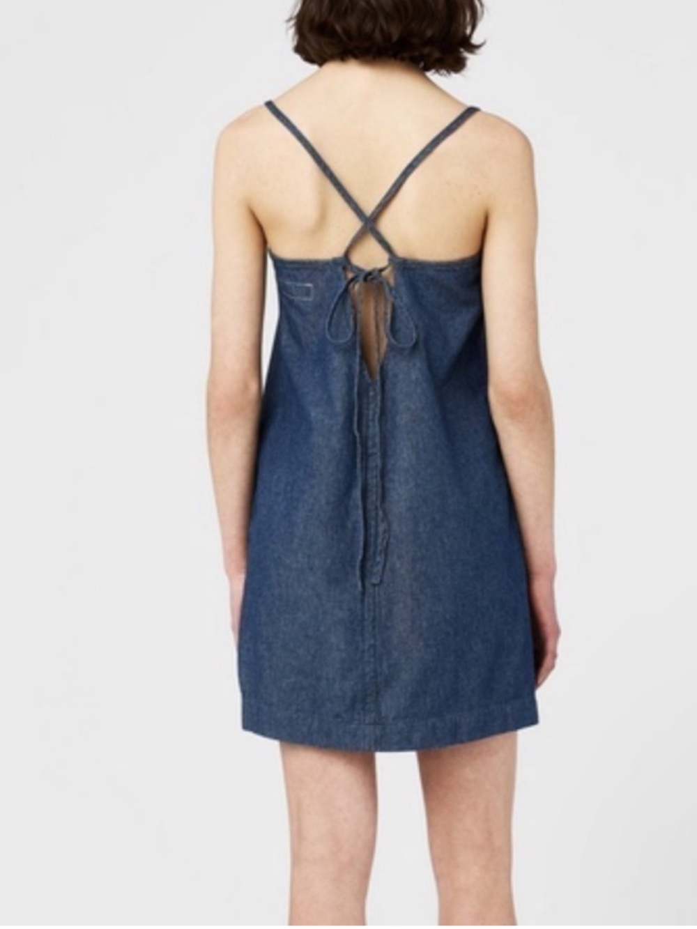 Rag & Bone Denim Tie Dress Rinse Blue Chambray L - Picture 5 of 13